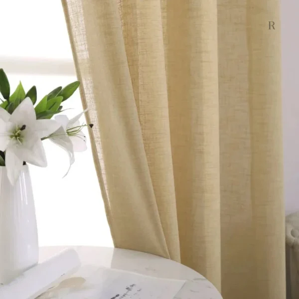 Voilage chic pour décoration intérieure, sable
