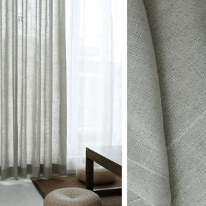 Rideau en lin gris élégant et léger