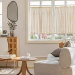 Rideaux en lin, design simple pour espace cuisine