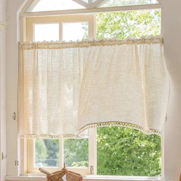 Rideaux en Lin, design naturel pour cuisine