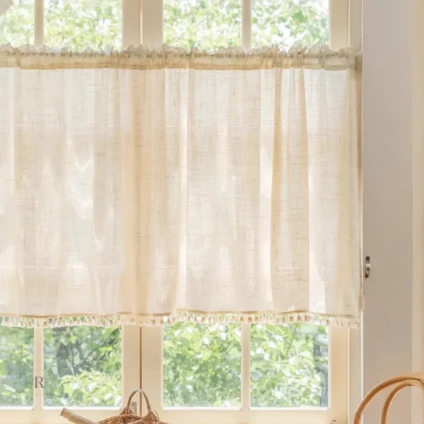 Rideaux Lin, décoration cuisine moderne