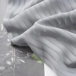 Rideau rayé gris pour décoration intérieure